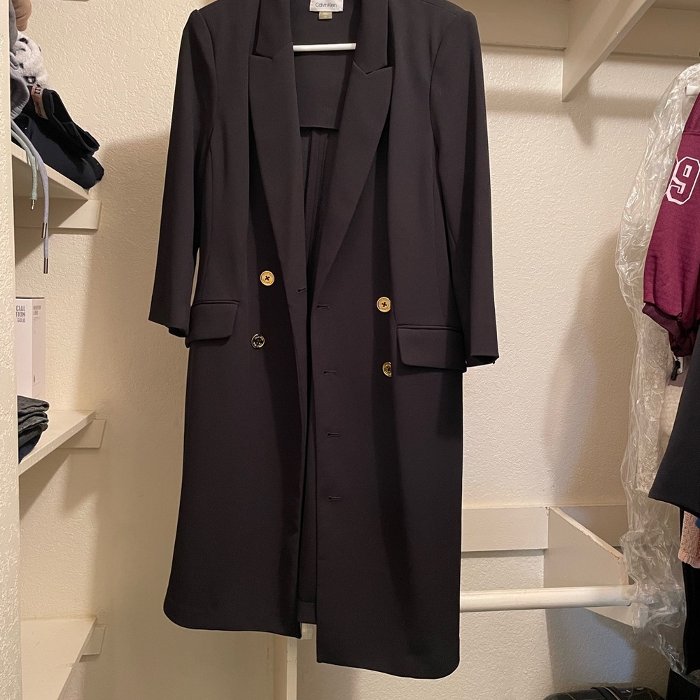 Calvin Klein Black Blazer with Gold Buttons